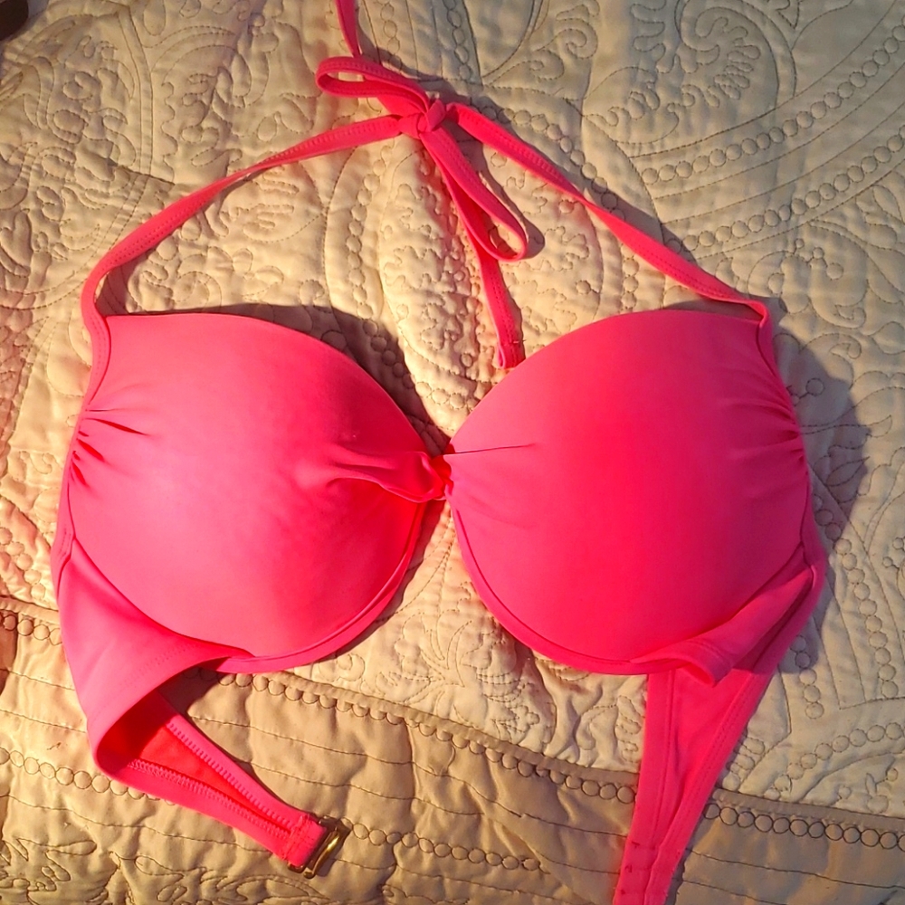 Bight pink bikini top